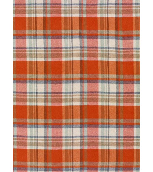 Plaid Portree Orange - Couverture en laine mérinos Bronte by Moon anglaise plaid tartan ecossais 100 laine highland