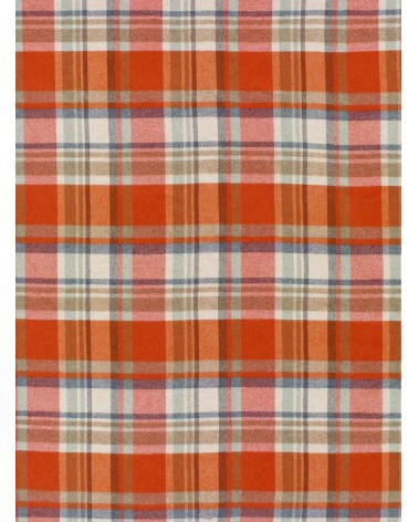 Plaid Portree Orange - Couverture en laine mérinos Bronte by Moon anglaise plaid tartan ecossais 100 laine highland