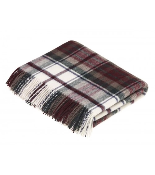 Tartan throw Dress Macduff - Merino wool blanket Bronte by Moon clan plaids english sofa cozy soft throw blanket