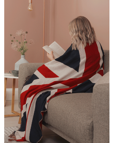 Couverture UNION JACK - Plaid en laine pour canapé Bronte by Moon plaide pour canapé de lit cocooning chaud