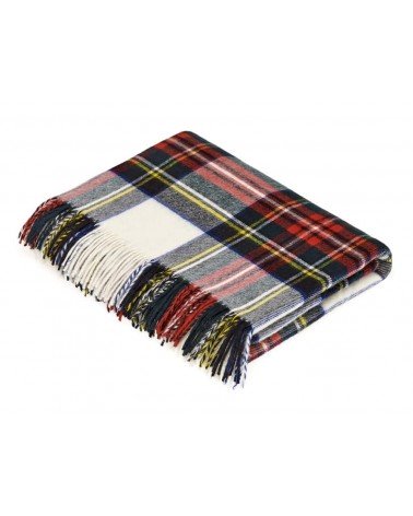 Merino Decke Dress Stewart - Kuscheldecke, Wolldecke Bronte by Moon hochwertige Englische Tartan Plaid Schottenmuster Schotti...