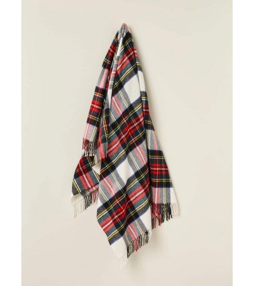 Tartan throw Dress Stewart - Merino wool blanket Bronte by Moon clan plaids english sofa cozy soft throw blanket