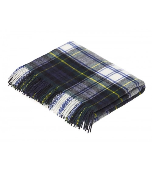 Tartan throw Dress Gordon - Merino wool blanket Bronte by Moon clan plaids english sofa cozy soft throw blanket