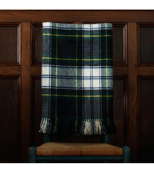 Tartan throw Dress Gordon - Merino wool blanket Bronte by Moon clan plaids english sofa cozy soft throw blanket