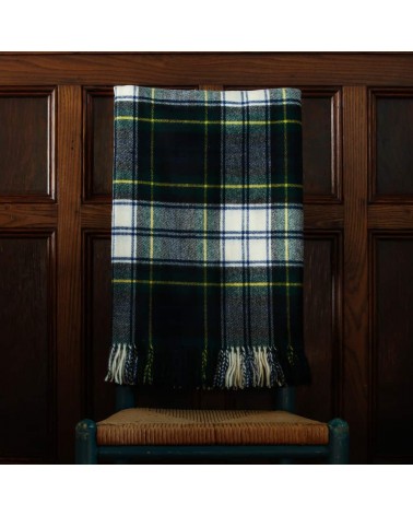 Tartan throw Dress Gordon - Merino wool blanket Bronte by Moon clan plaids english sofa cozy soft throw blanket