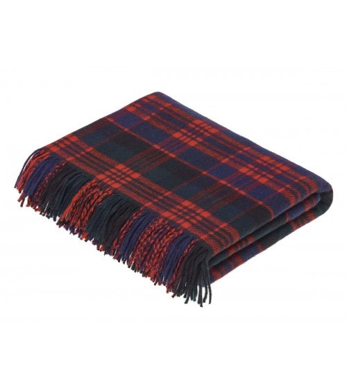 Tartan throw Macdonald - Merino wool blanket Bronte by Moon clan plaids english sofa cozy soft throw blanket