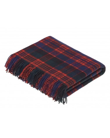 Tartan throw Macdonald - Merino wool blanket Bronte by Moon clan plaids english sofa cozy soft throw blanket