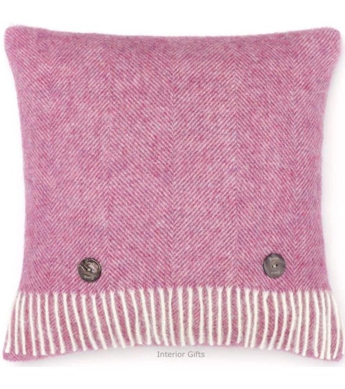 HERRINGBONE Pink - Pure new wool Sofa Cushion Bronte by Moon decorative accent throw pillows cases sofa original