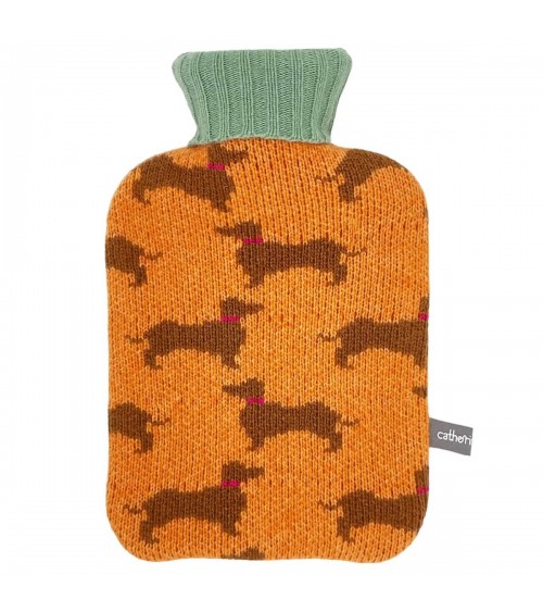 Sausage Dogs - Small Hot water bottle with wool cover Catherine Tough bag long rechargeable luxury cute