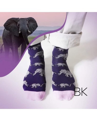 Save the Elephants - Bamboo Socks Bare Kind funny crazy cute cool best pop socks for women men