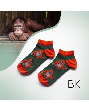 Sauvez les Orang-outan - Socquettes, chaussettes basses en bambou Bare Kind jolies pour femme originales pour homme chausset ...