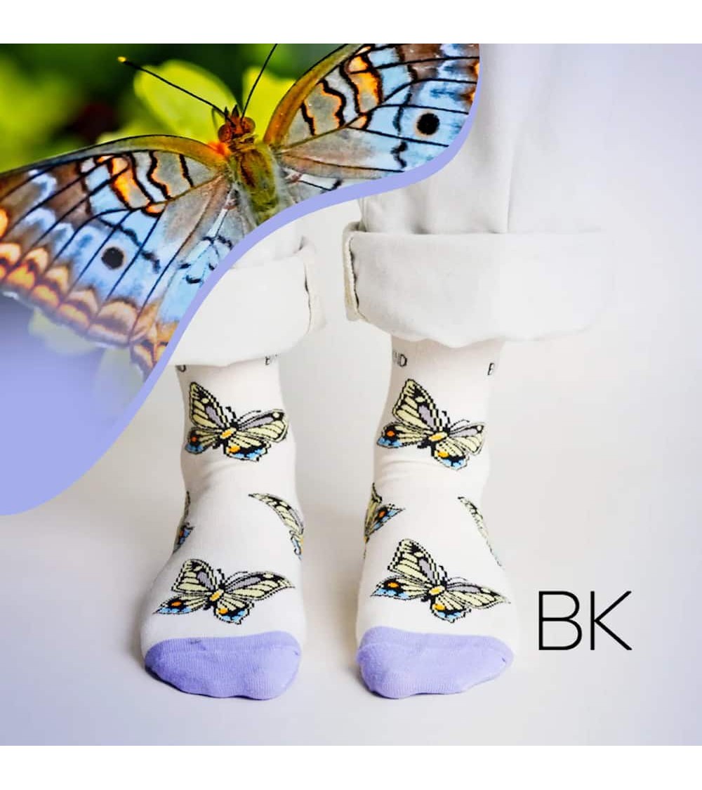 Rettet die Schmetterlinge - Bambus Socken Bare Kind socke kuschelsocken für damen lustig herren farbige coole socken