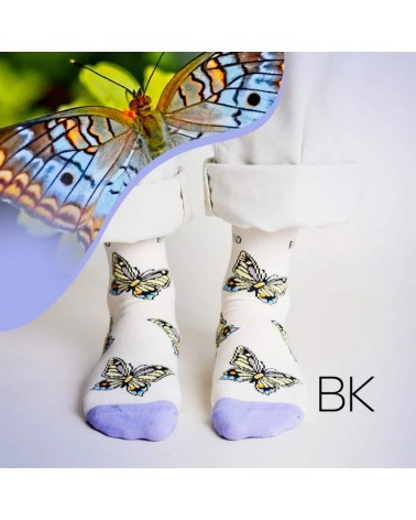 Rettet die Schmetterlinge - Bambus Socken Bare Kind socke kuschelsocken für damen lustig herren farbige coole socken