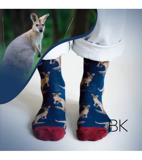 Rettet die Wallabys - Bambus Socken Bare Kind Socke lustige Damen Herren farbige coole socken mit motiv kaufen