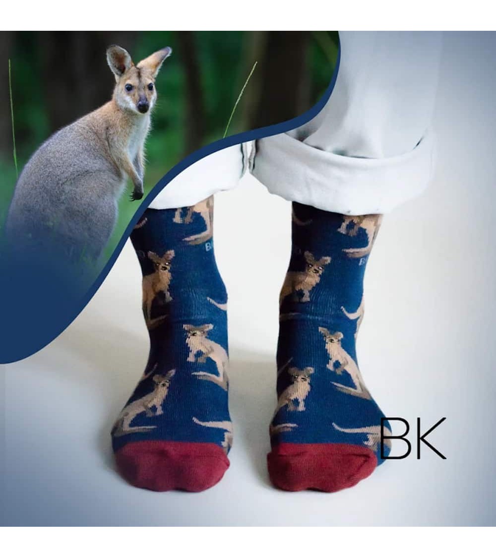 Rettet die Wallabys - Bambus Socken Bare Kind socke kuschelsocken für damen lustig herren farbige coole socken