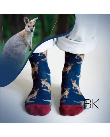 Rettet die Wallabys - Bambus Socken Bare Kind socke kuschelsocken für damen lustig herren farbige coole socken