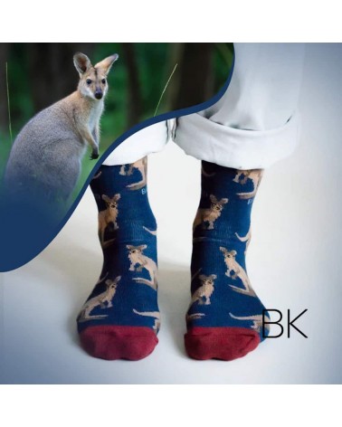 Salva i wallaby - Calzini di bambù Bare Kind calze da uomo per donna divertenti simpatici particolari