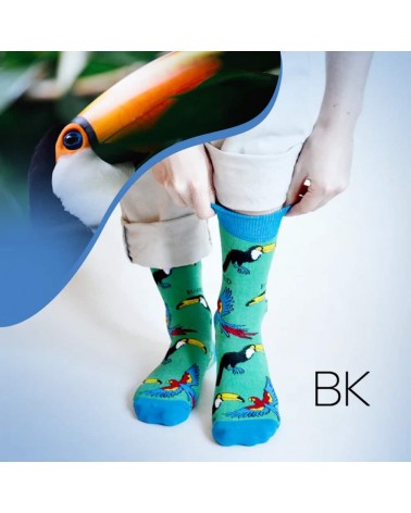 Sauvez les Toucans - Chaussettes en bambou Bare Kind jolies pour femme originales pour homme chausset rigolotes drole Suisse