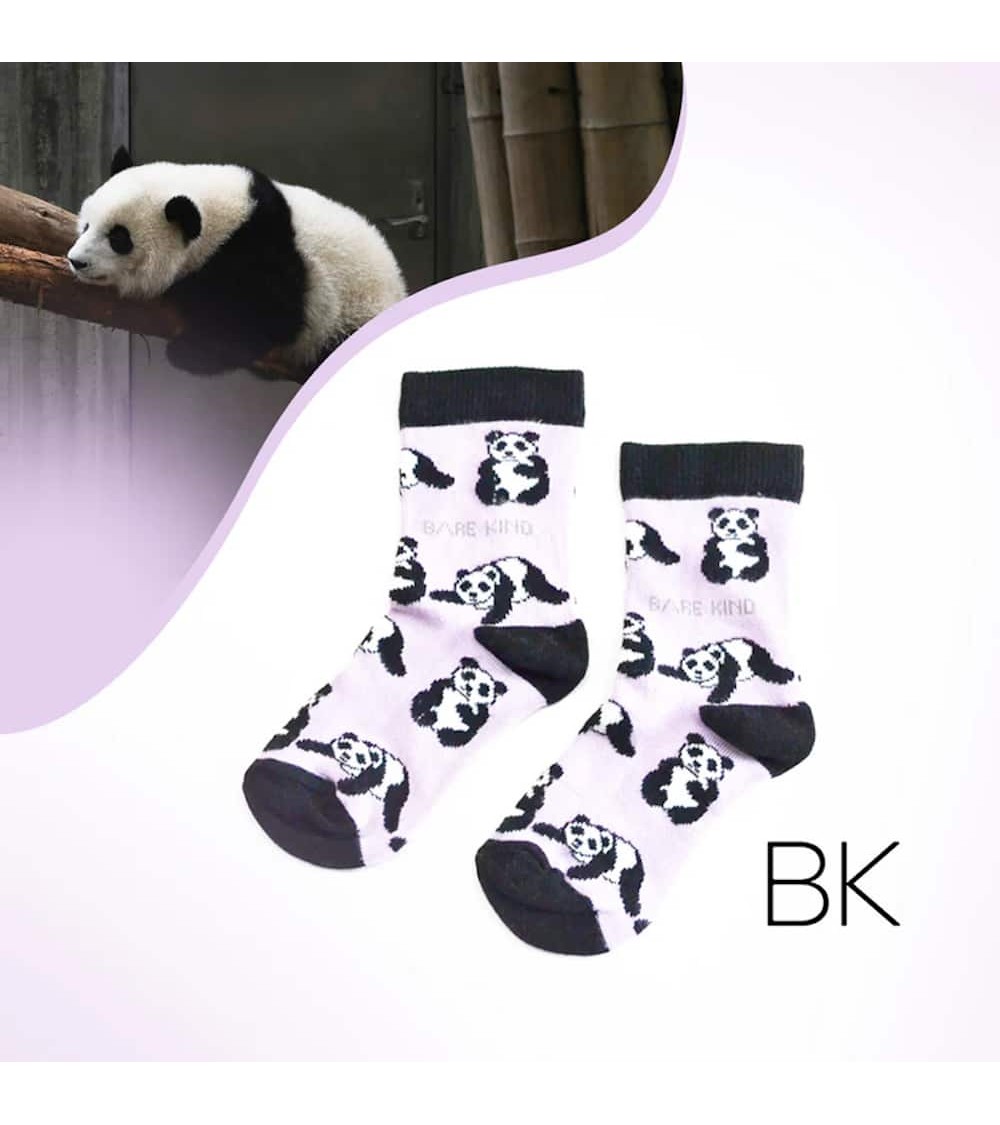 Sauvez les Pandas - Chaussettes enfant en bambou Bare Kind jolies pour femme originales pour homme chausset rigolotes drole S...