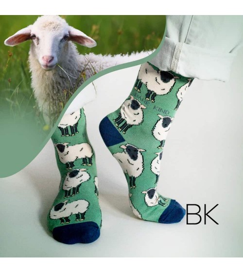 Rettet die Schafe - Bambus Socken Bare Kind Socke lustige Damen Herren farbige coole socken mit motiv kaufen