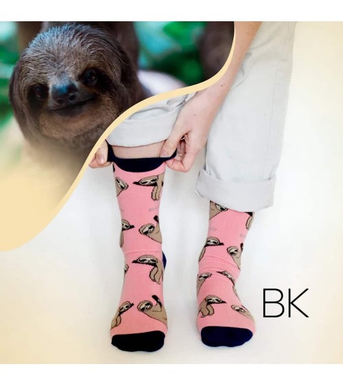 Rettet die Faultiere - Bambus Socken Bare Kind Socke lustige Damen Herren farbige coole socken mit motiv kaufen