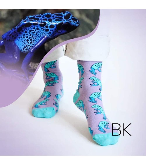 Sauvez les grenouilles - Chaussettes en bambou Bare Kind jolies chausset pour homme femme fantaisie drole originales