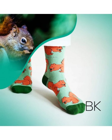 Save the Red Squirrels - Bambou Socks Bare Kind funny crazy cute cool best pop socks for women men