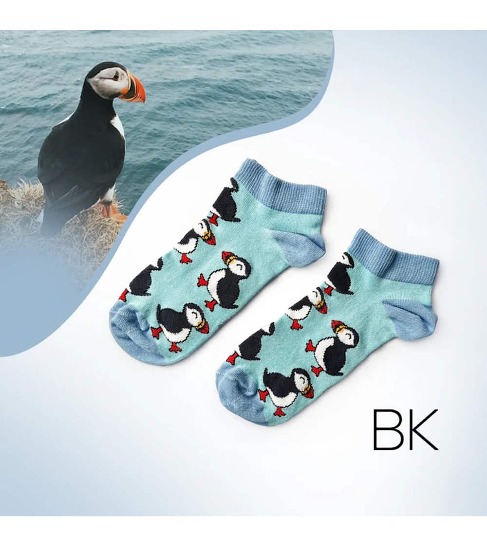 Save the Puffins - Bamboo ankle socks Bare Kind funny crazy cute cool best pop socks for women men