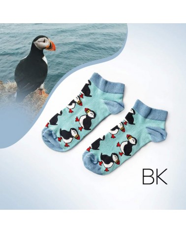 Save the Puffins - Bamboo ankle socks Bare Kind funny crazy cute cool best pop socks for women men