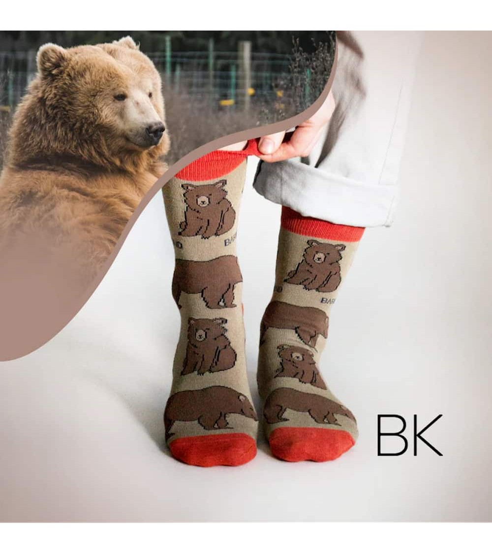 Sauvez les Ours - Chaussettes en bambou Bare Kind jolies pour femme originales pour homme chausset rigolotes drole Suisse