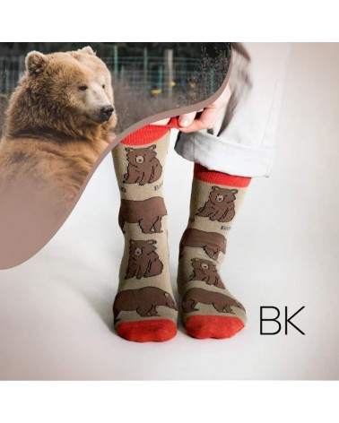 Sauvez les Ours - Chaussettes en bambou Bare Kind jolies pour femme originales pour homme chausset rigolotes drole Suisse