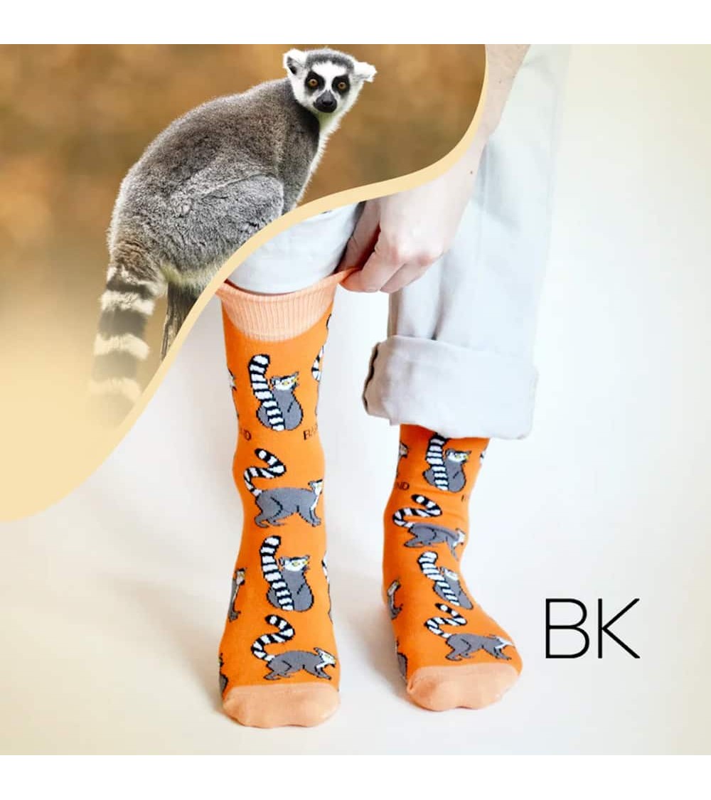 Rettet die Lemuren - Bambus Socken Bare Kind socke kuschelsocken für damen lustig herren farbige coole socken