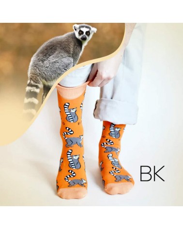 Rettet die Lemuren - Bambus Socken Bare Kind socke kuschelsocken für damen lustig herren farbige coole socken