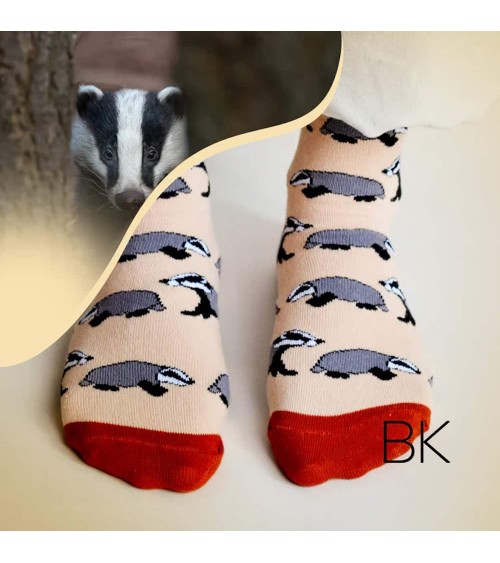 Rettet die Dachse - Bambus Socken Bare Kind Socke lustige Damen Herren farbige coole socken mit motiv kaufen