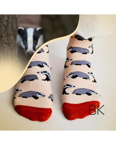 Rettet die Dachse - Bambus Socken Bare Kind socke kuschelsocken für damen lustig herren farbige coole socken