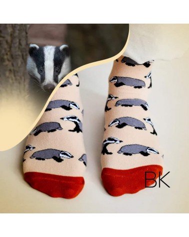 Save the Badgers - Bambou Socks Bare Kind funny crazy cute cool best pop socks for women men