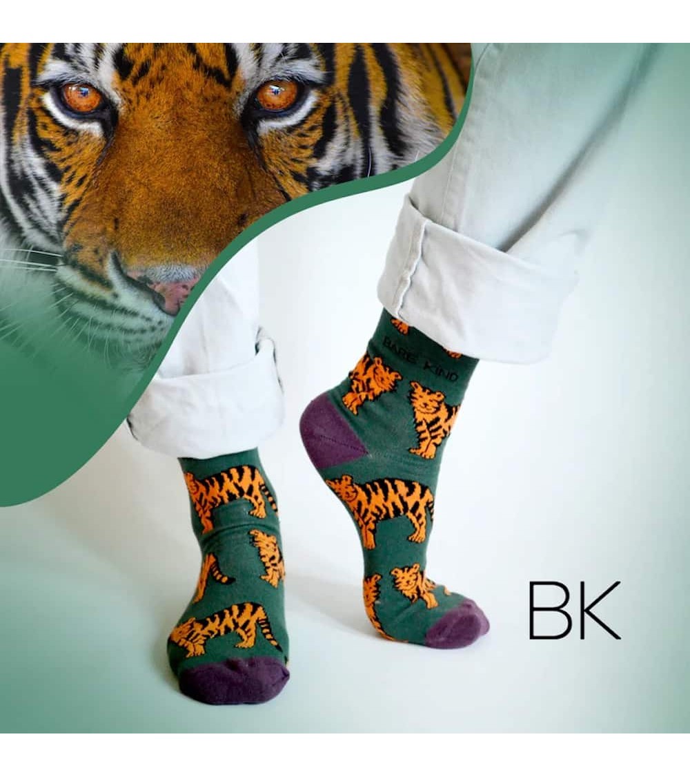 Rettet die Tiger - Bambus Socken Bare Kind socke kuschelsocken für damen lustig herren farbige coole socken