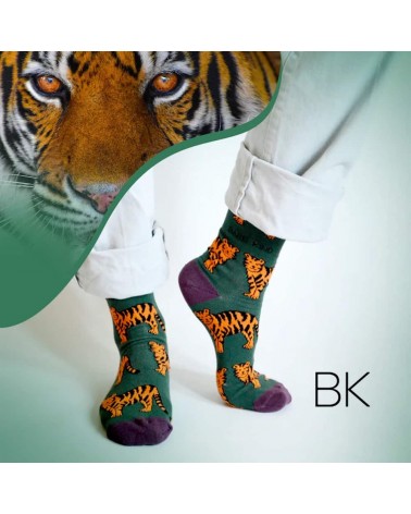 Sauvez les Tigres - Chaussettes en bambou Bare Kind jolies pour femme originales pour homme chausset rigolotes drole Suisse