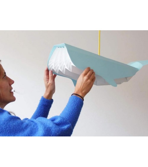 Lampe Baleine - Suspension luminaire avec abat-jour en papier Studio Snowpuppe lampes suspendues design lustre moderne salon ...