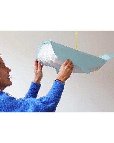 Lampe Baleine - Suspension luminaire avec abat-jour en papier Studio Snowpuppe lampes suspendues design lustre moderne salon ...