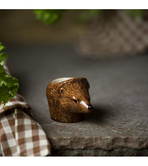 Hedgehog - Egg cup holder Quail Ceramics cute egg cup holder