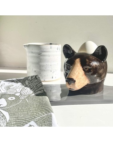 Black Bear - Egg cup holder Quail Ceramics cute egg cup holder