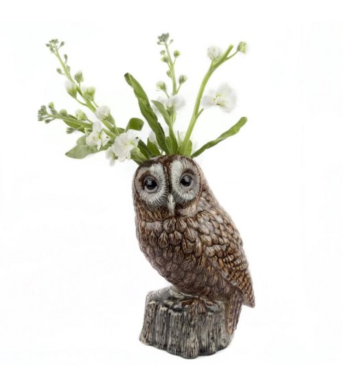 Tawny Owl - ceramic Flower Vase Quail Ceramics table flower living room vase kitatori switzerland