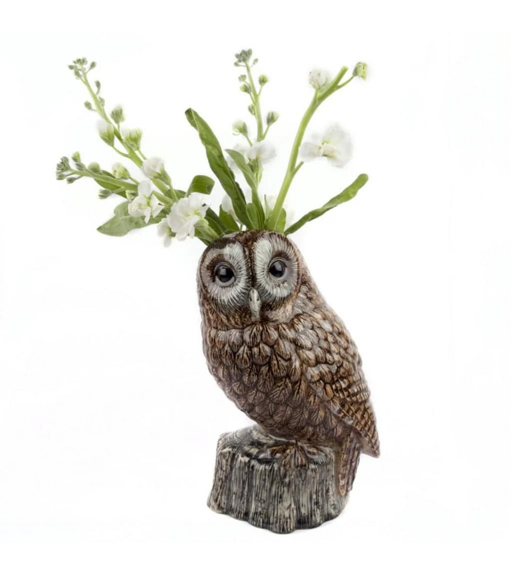 Tawny Owl - ceramic Flower Vase Quail Ceramics table flower living room vase kitatori switzerland