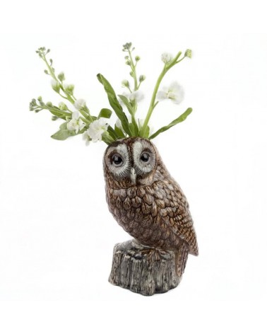 Tawny Owl - ceramic Flower Vase Quail Ceramics table flower living room vase kitatori switzerland