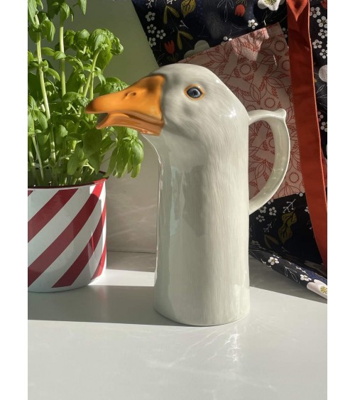 Water Jug - Goose Quail Ceramics carafe jug glass design