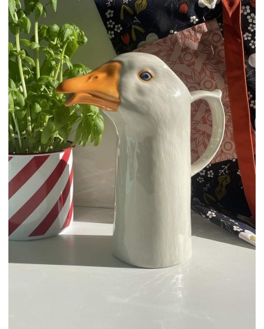 Water Jug - Goose Quail Ceramics carafe jug glass design