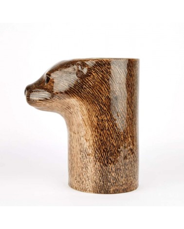 Loutre - Pot à ustensiles de cuisine en ceramique Quail Ceramics original suisse