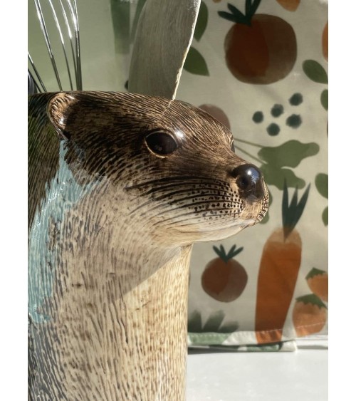 Loutre - Pot à ustensiles de cuisine en ceramique Quail Ceramics original suisse