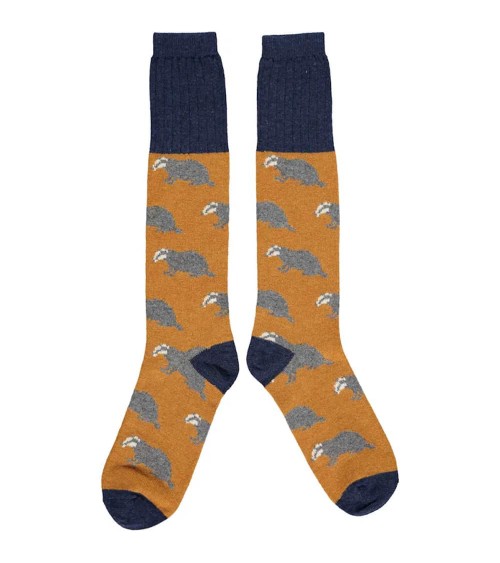 Dachs - Woll Kniestrümpfe Herren Catherine Tough Socke lustige Damen Herren farbige coole socken mit motiv kaufen